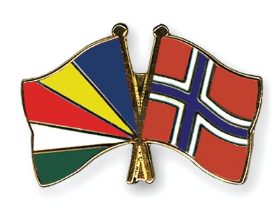 Fahnen Pins Seychellen Norwegen