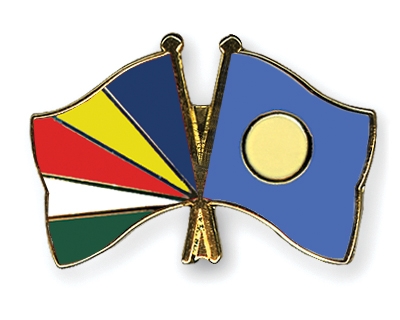 Fahnen Pins Seychellen Palau