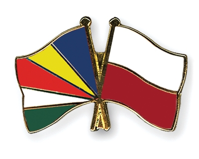 Fahnen Pins Seychellen Polen