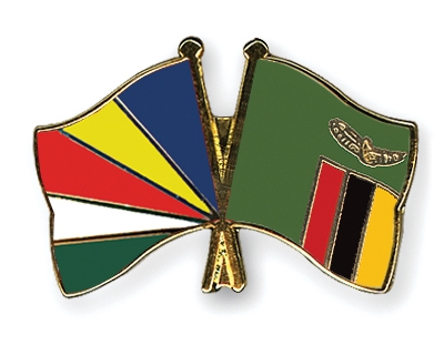 Fahnen Pins Seychellen Sambia