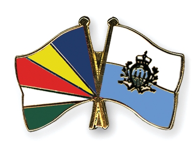 Fahnen Pins Seychellen San-Marino