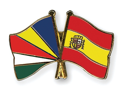 Fahnen Pins Seychellen Spanien