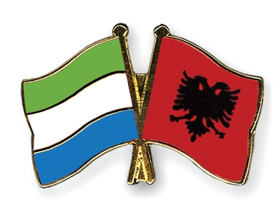 Fahnen Pins Sierra-Leone Albanien