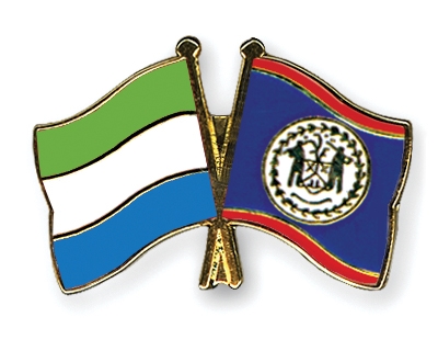 Fahnen Pins Sierra-Leone Belize