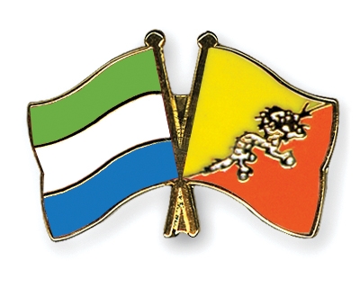 Fahnen Pins Sierra-Leone Bhutan