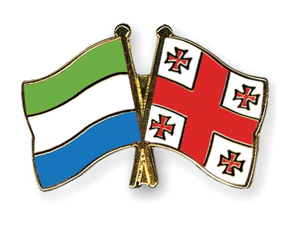 Fahnen Pins Sierra-Leone Georgien