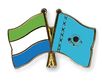 Fahnen Pins Sierra-Leone Kasachstan