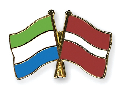 Fahnen Pins Sierra-Leone Lettland