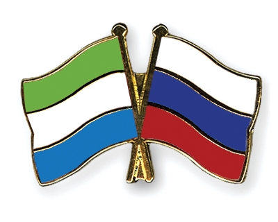 Fahnen Pins Sierra-Leone Russland