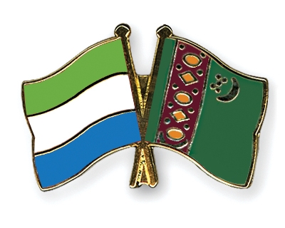 Fahnen Pins Sierra-Leone Turkmenistan