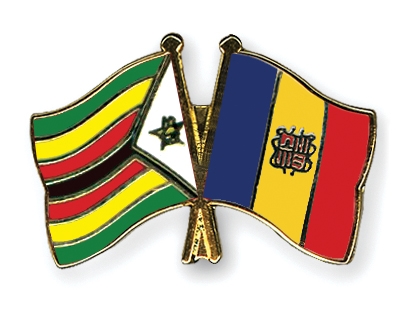 Fahnen Pins Simbabwe Andorra