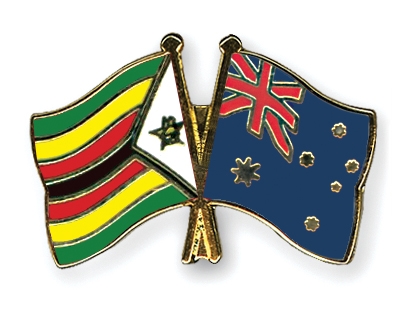 Fahnen Pins Simbabwe Australien