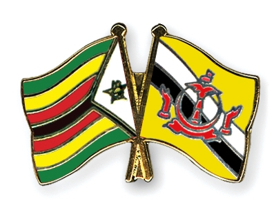 Fahnen Pins Simbabwe Brunei-Darussalam
