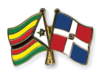 Fahnen Pins Simbabwe Dominikanische-Republik