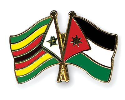 Fahnen Pins Simbabwe Jordanien