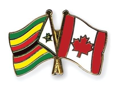 Fahnen Pins Simbabwe Kanada