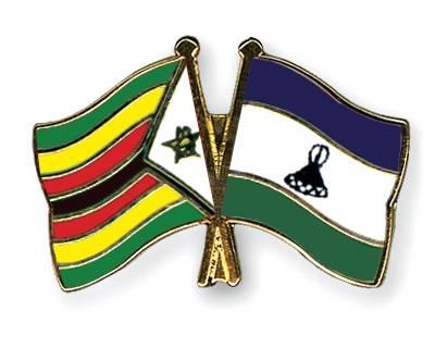 Fahnen Pins Simbabwe Lesotho