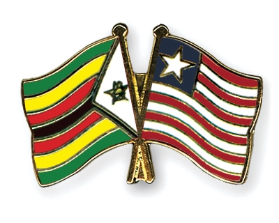 Fahnen Pins Simbabwe Liberia