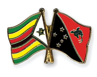 Fahnen Pins Simbabwe Papua-Neuguinea