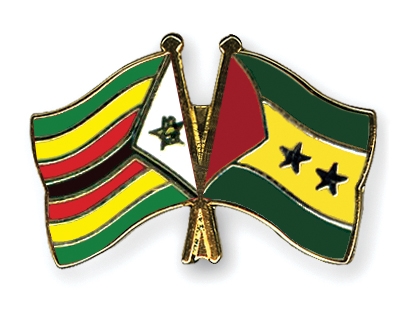 Fahnen Pins Simbabwe Sao-Tome-und-Principe