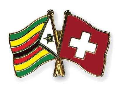 Fahnen Pins Simbabwe Schweiz