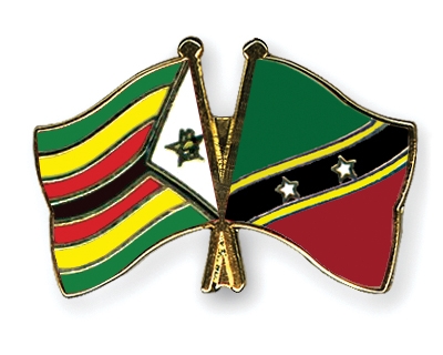 Fahnen Pins Simbabwe St-Kitts-und-Nevis