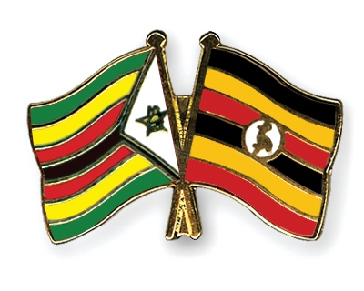 Fahnen Pins Simbabwe Uganda