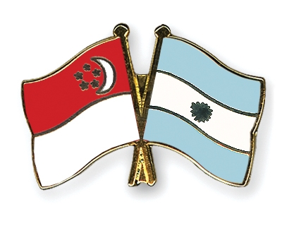 Fahnen Pins Singapur Argentinien