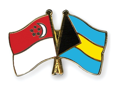 Fahnen Pins Singapur Bahamas