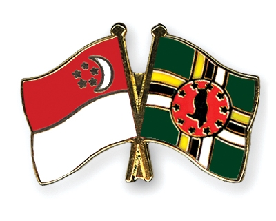 Fahnen Pins Singapur Dominica