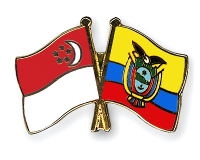 Fahnen Pins Singapur Ecuador