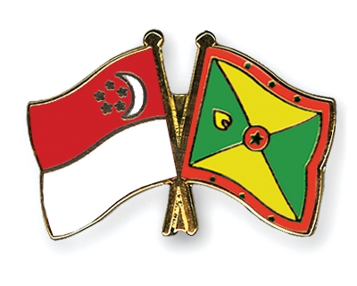 Fahnen Pins Singapur Grenada