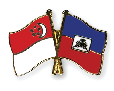 Fahnen Pins Singapur Haiti