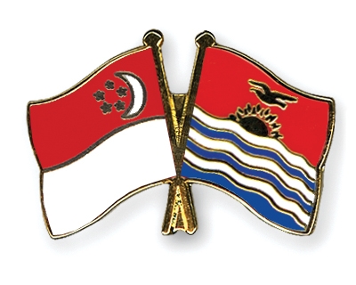 Fahnen Pins Singapur Kiribati