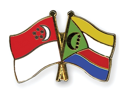 Fahnen Pins Singapur Komoren