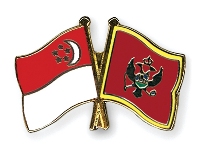 Fahnen Pins Singapur Montenegro