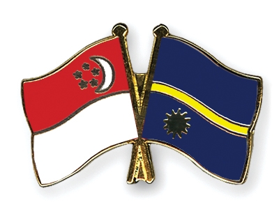 Fahnen Pins Singapur Nauru