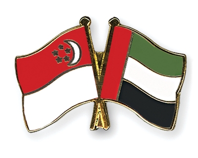 Fahnen Pins Singapur Ver-Arab-Emirate