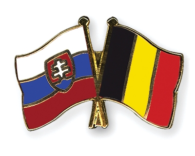 Fahnen Pins Slowakei Belgien