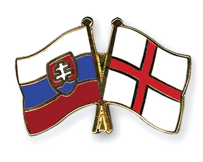 Fahnen Pins Slowakei England