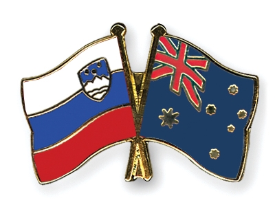 Fahnen Pins Slowenien Australien