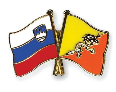 Fahnen Pins Slowenien Bhutan