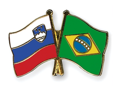 Fahnen Pins Slowenien Brasilien