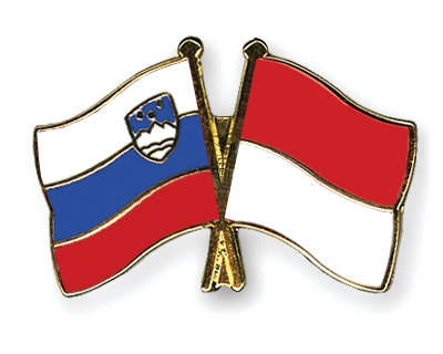 Fahnen Pins Slowenien Indonesien