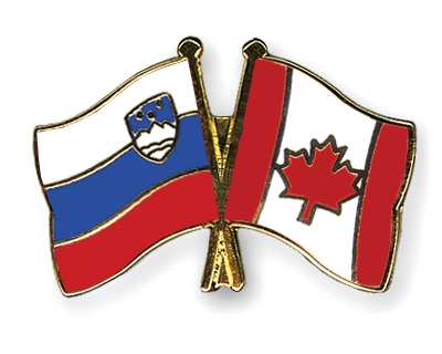 Fahnen Pins Slowenien Kanada