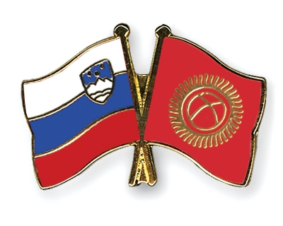 Fahnen Pins Slowenien Kirgisistan