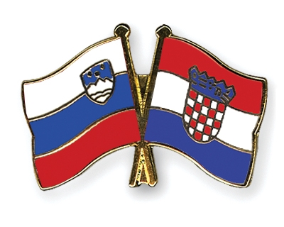 Fahnen Pins Slowenien Kroatien