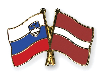 Fahnen Pins Slowenien Lettland