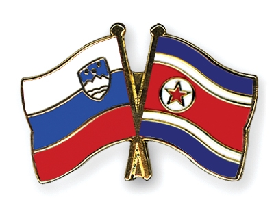 Fahnen Pins Slowenien Nordkorea