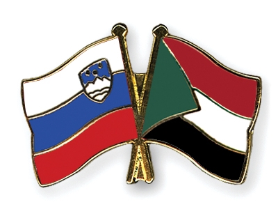 Fahnen Pins Slowenien Sudan